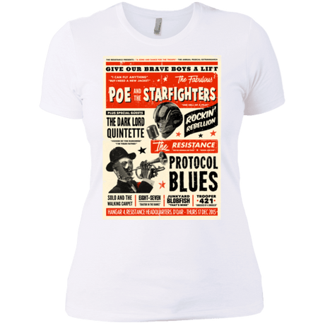 T-Shirts White / X-Small Poe and The Starfighters Women's Premium T-Shirt
