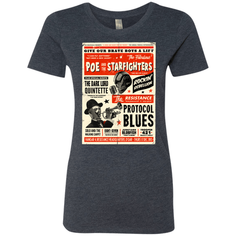 T-Shirts Vintage Navy / Small Poe and The Starfighters Women's Triblend T-Shirt