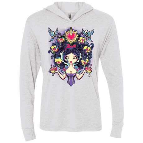 T-Shirts Heather White / X-Small Poisoned Mind Triblend Long Sleeve Hoodie Tee