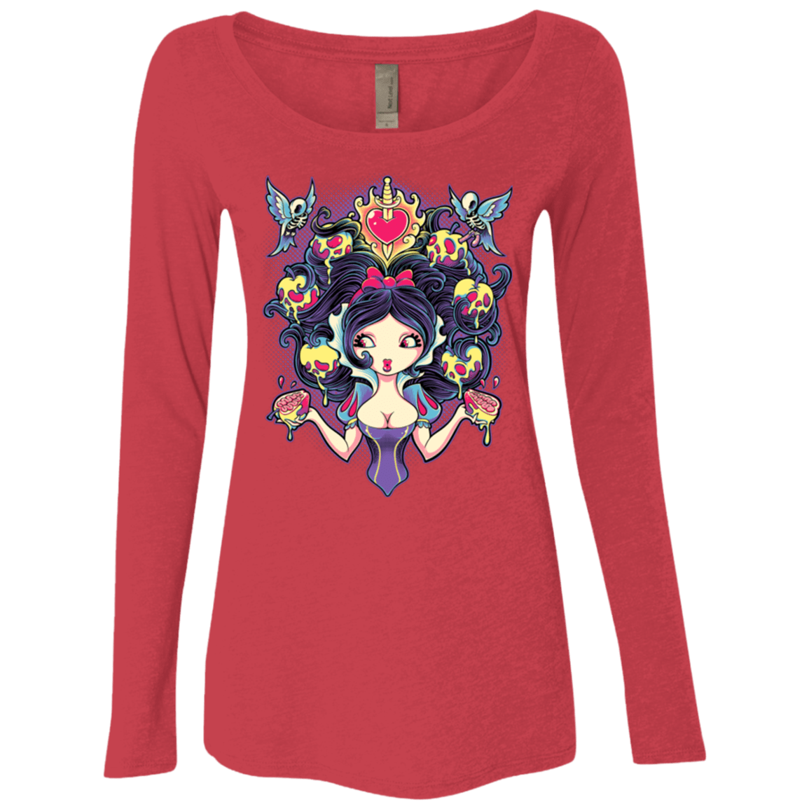 T-Shirts Vintage Red / Small Poisoned Mind Women's Triblend Long Sleeve Shirt
