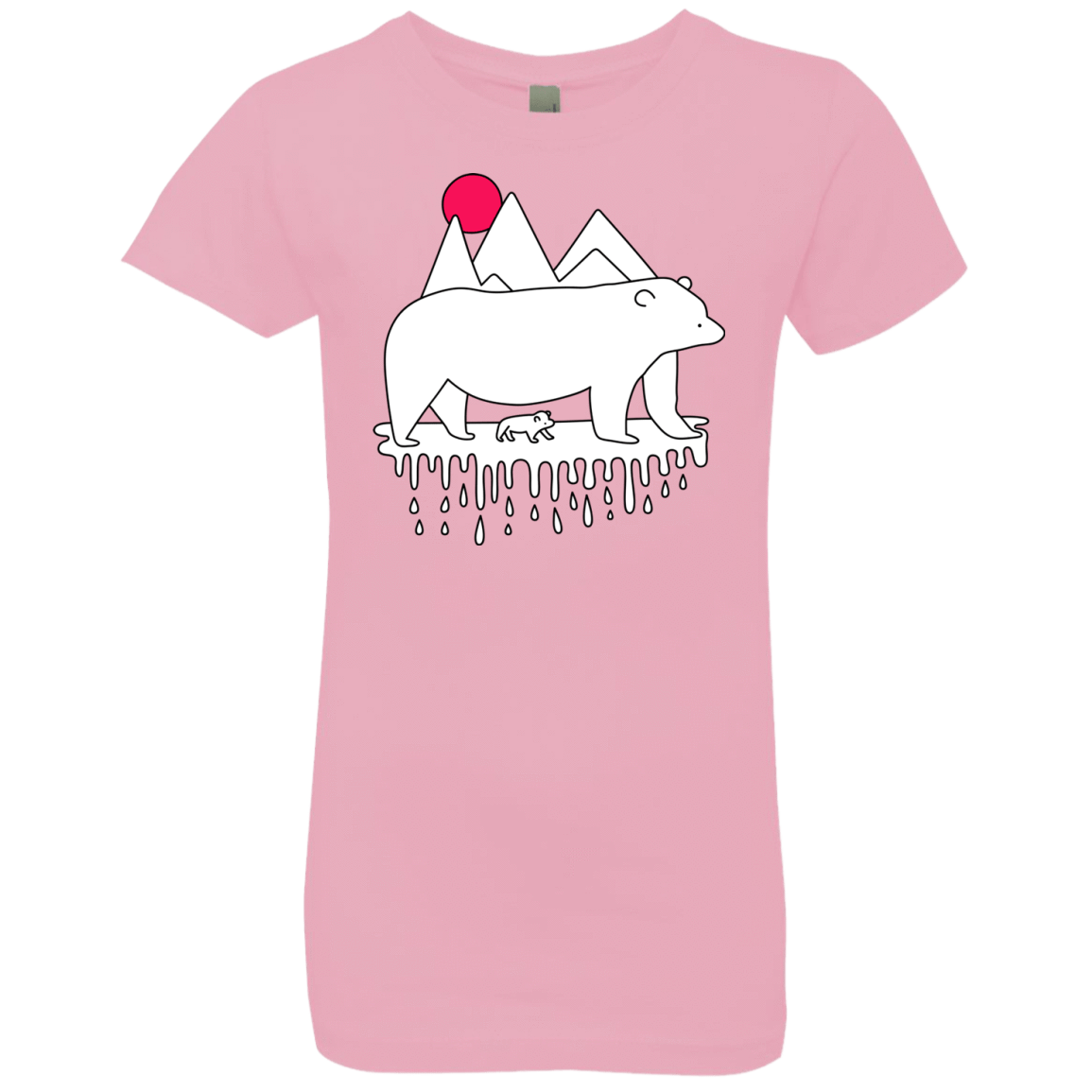 T-Shirts Light Pink / YXS Polar Bear Family Girls Premium T-Shirt
