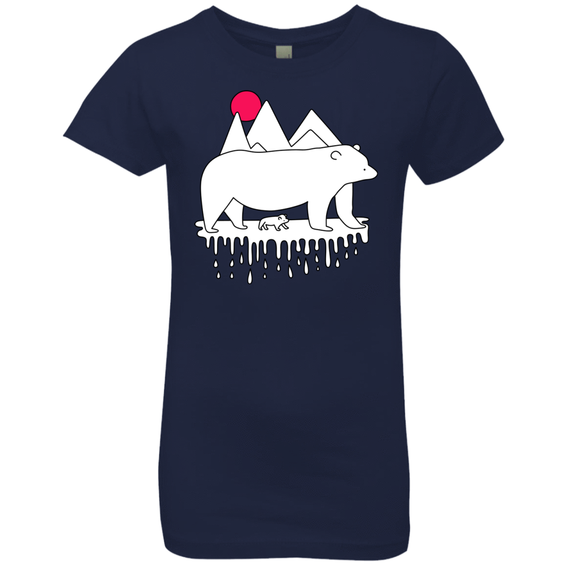 T-Shirts Midnight Navy / YXS Polar Bear Family Girls Premium T-Shirt