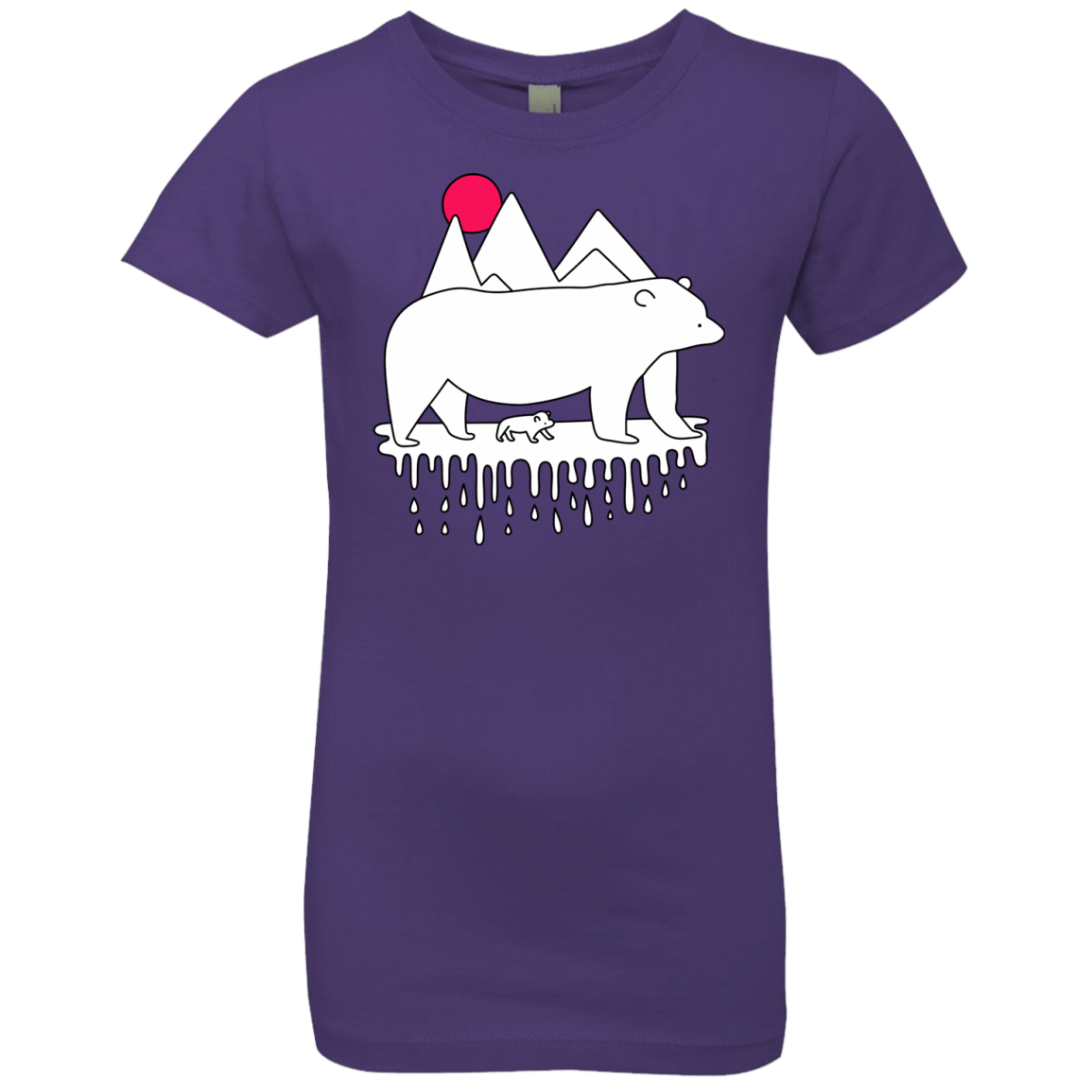T-Shirts Purple Rush / YXS Polar Bear Family Girls Premium T-Shirt