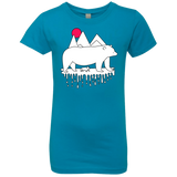 T-Shirts Turquoise / YXS Polar Bear Family Girls Premium T-Shirt