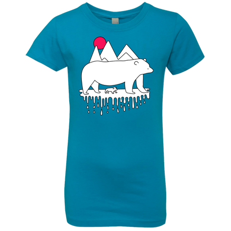T-Shirts Turquoise / YXS Polar Bear Family Girls Premium T-Shirt