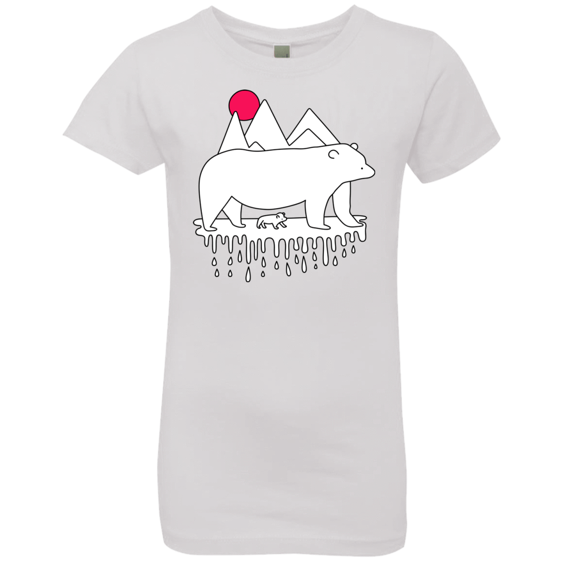 T-Shirts White / YXS Polar Bear Family Girls Premium T-Shirt