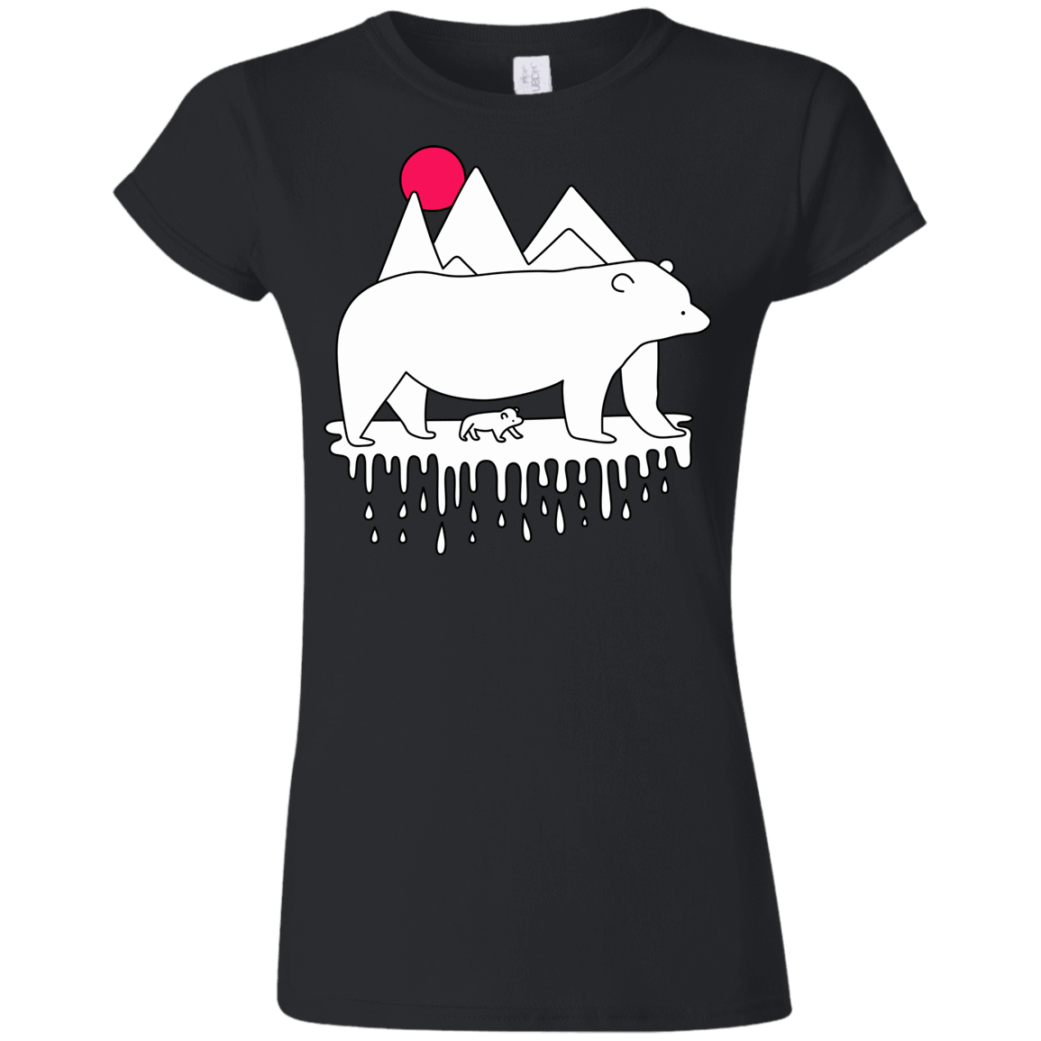T-Shirts Black / S Polar Bear Family Junior Slimmer-Fit T-Shirt