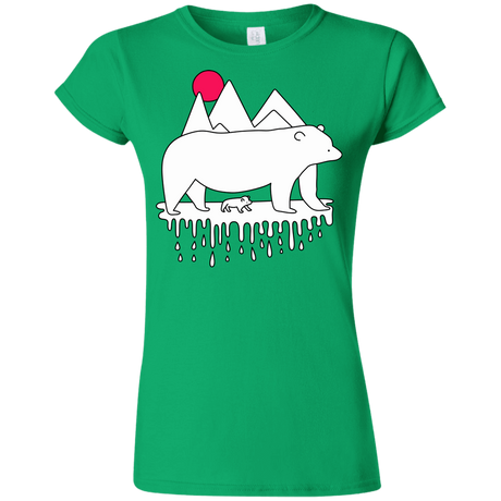 T-Shirts Irish Green / S Polar Bear Family Junior Slimmer-Fit T-Shirt