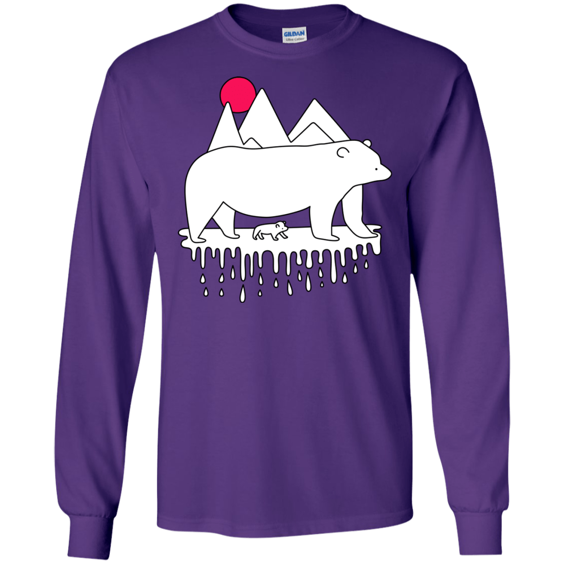 Polar Bear Family Men's Long Sleeve T-Shirt