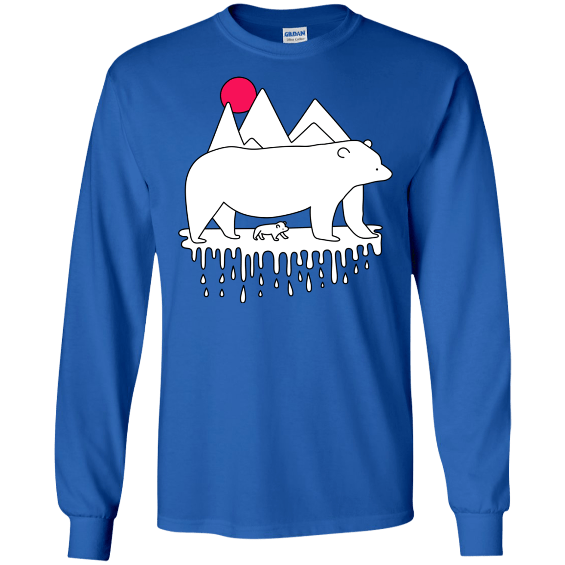 Polar Bear Family Men's Long Sleeve T-Shirt