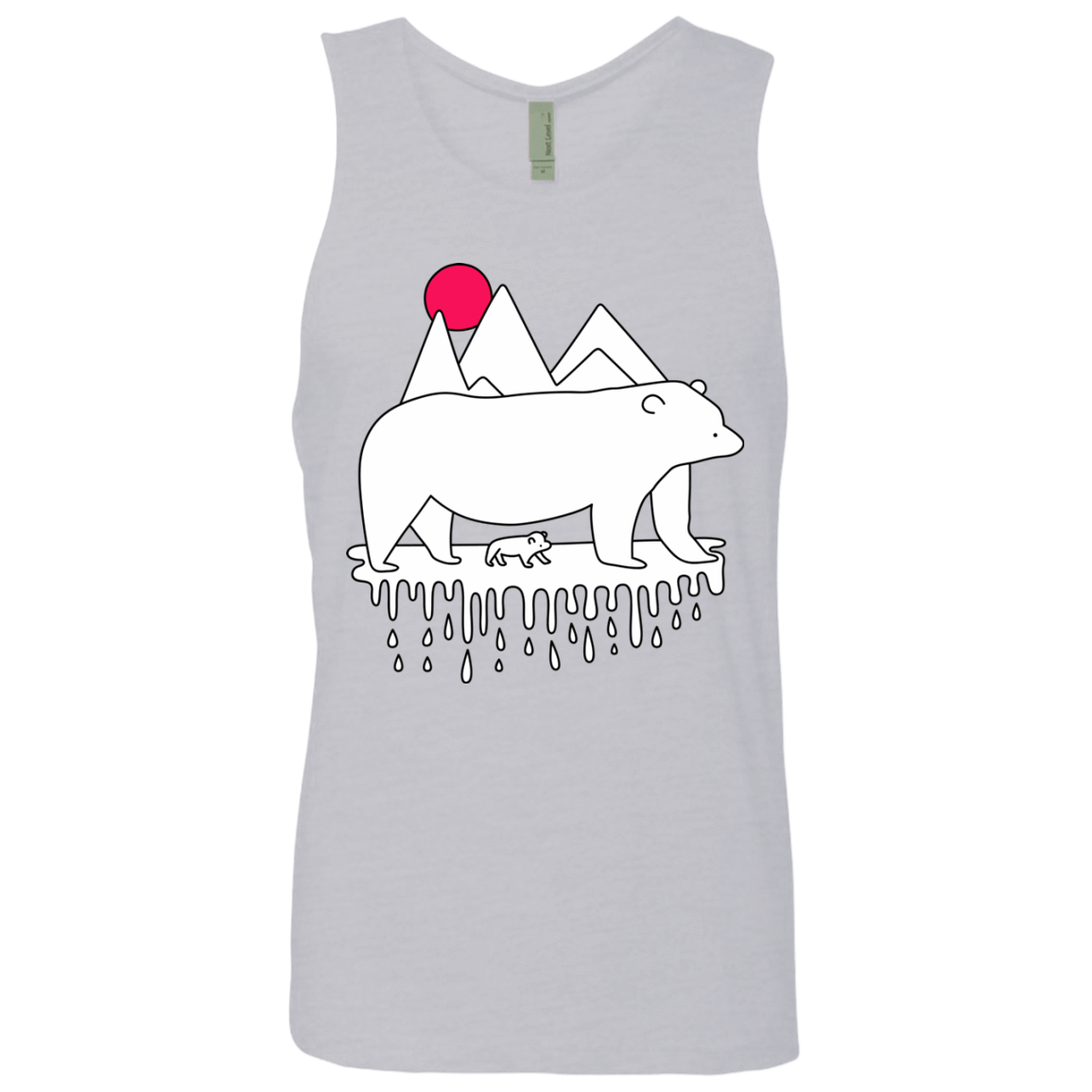 T-Shirts Heather Grey / S Polar Bear Family Men's Premium Tank Top