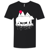 T-Shirts Black / X-Small Polar Bear Family Men's Premium V-Neck