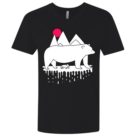 T-Shirts Black / X-Small Polar Bear Family Men's Premium V-Neck