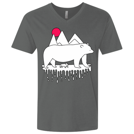T-Shirts Heavy Metal / X-Small Polar Bear Family Men's Premium V-Neck