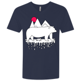 T-Shirts Midnight Navy / X-Small Polar Bear Family Men's Premium V-Neck