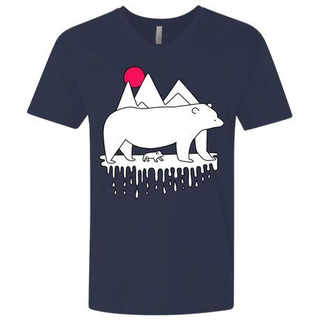 T-Shirts Midnight Navy / X-Small Polar Bear Family Men's Premium V-Neck