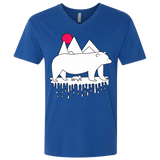 T-Shirts Royal / X-Small Polar Bear Family Men's Premium V-Neck