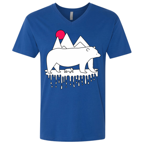 T-Shirts Royal / X-Small Polar Bear Family Men's Premium V-Neck