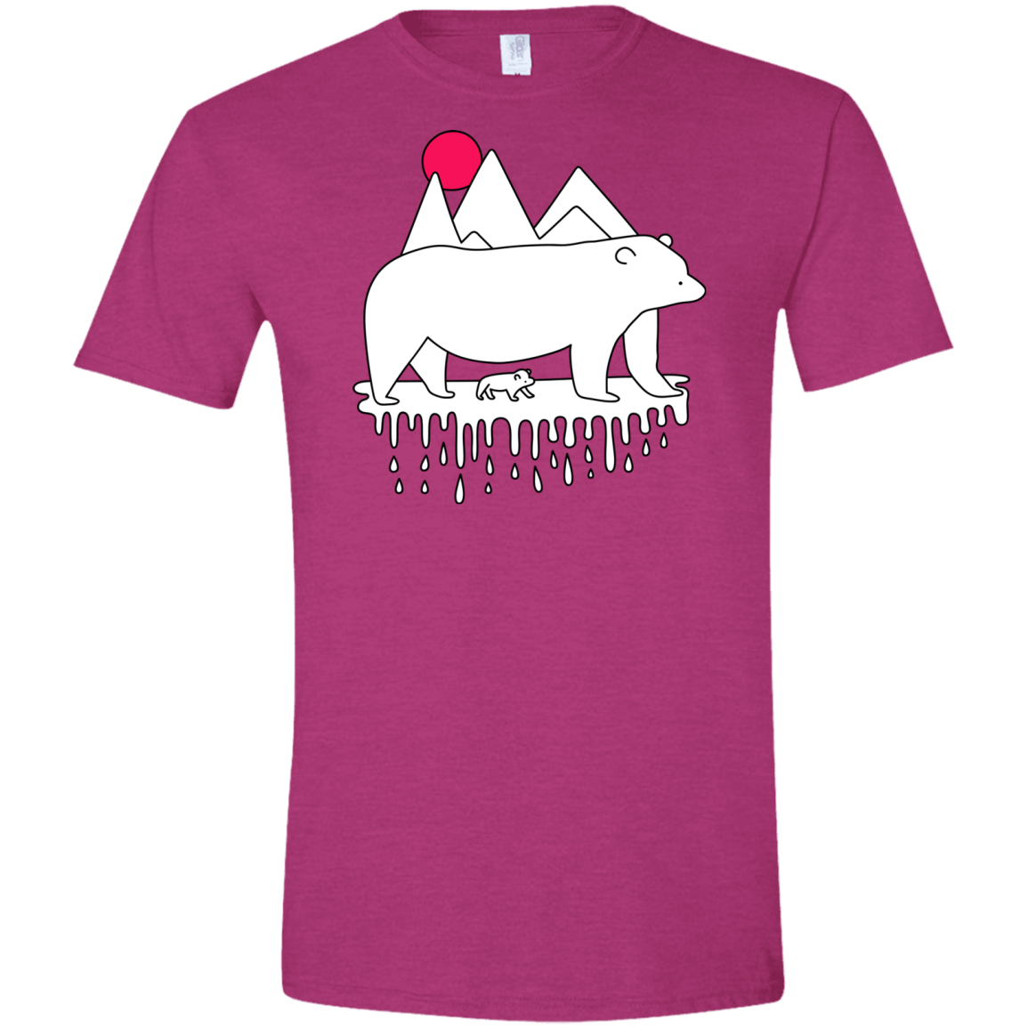 Polar Bear Family Men's Semi-Fitted Softstyle