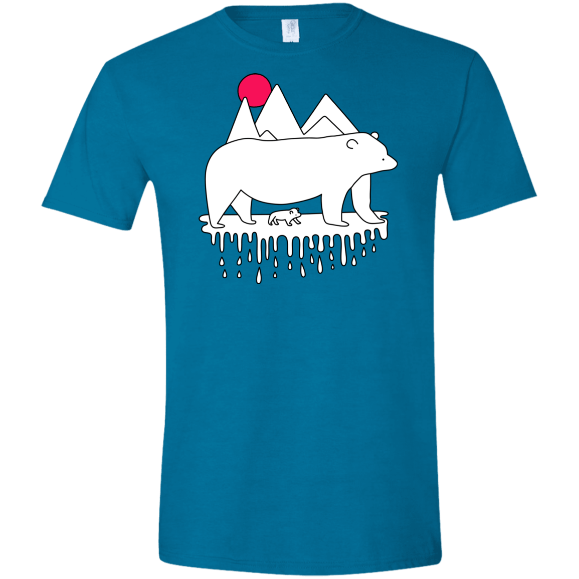 Polar Bear Family Men's Semi-Fitted Softstyle