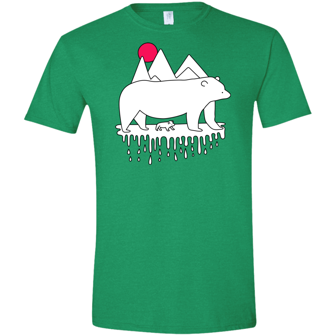 Polar Bear Family Men's Semi-Fitted Softstyle