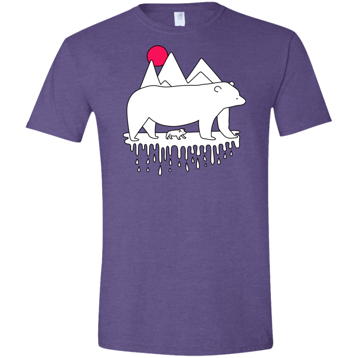 Polar Bear Family Men's Semi-Fitted Softstyle