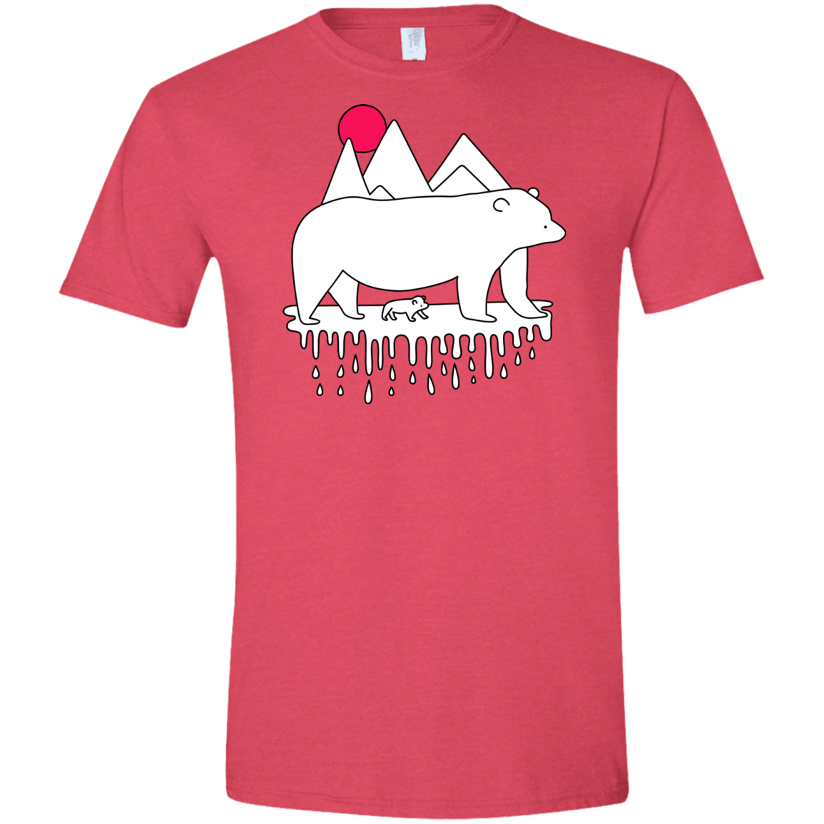 Polar Bear Family Men's Semi-Fitted Softstyle