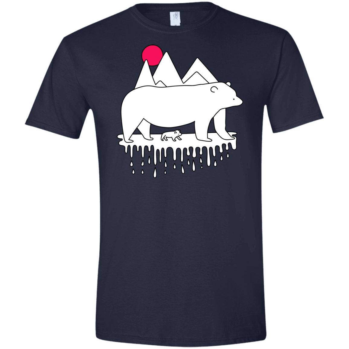 Polar Bear Family Men's Semi-Fitted Softstyle