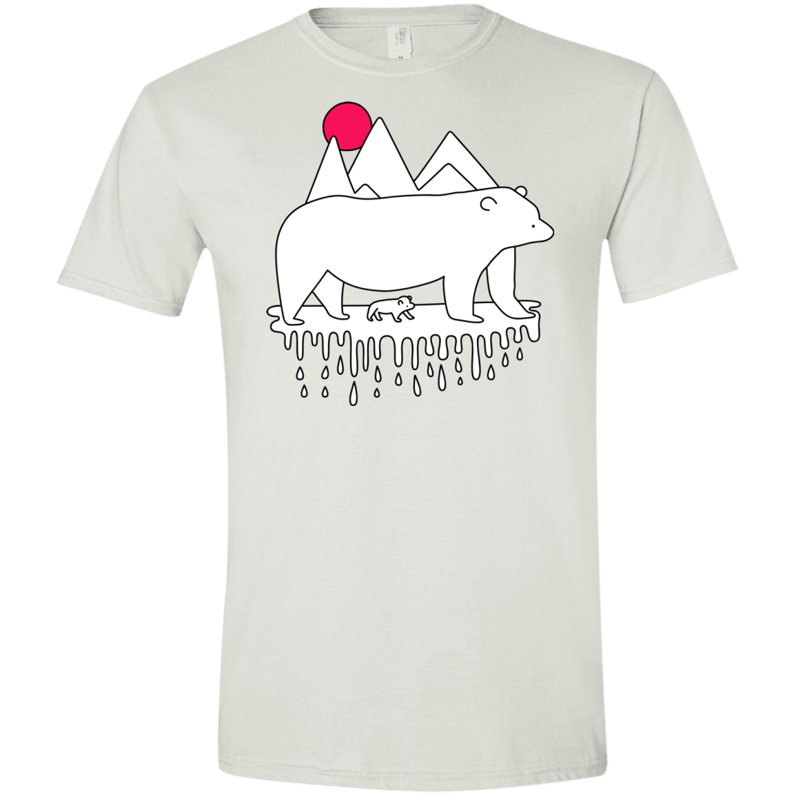 Polar Bear Family Men's Semi-Fitted Softstyle