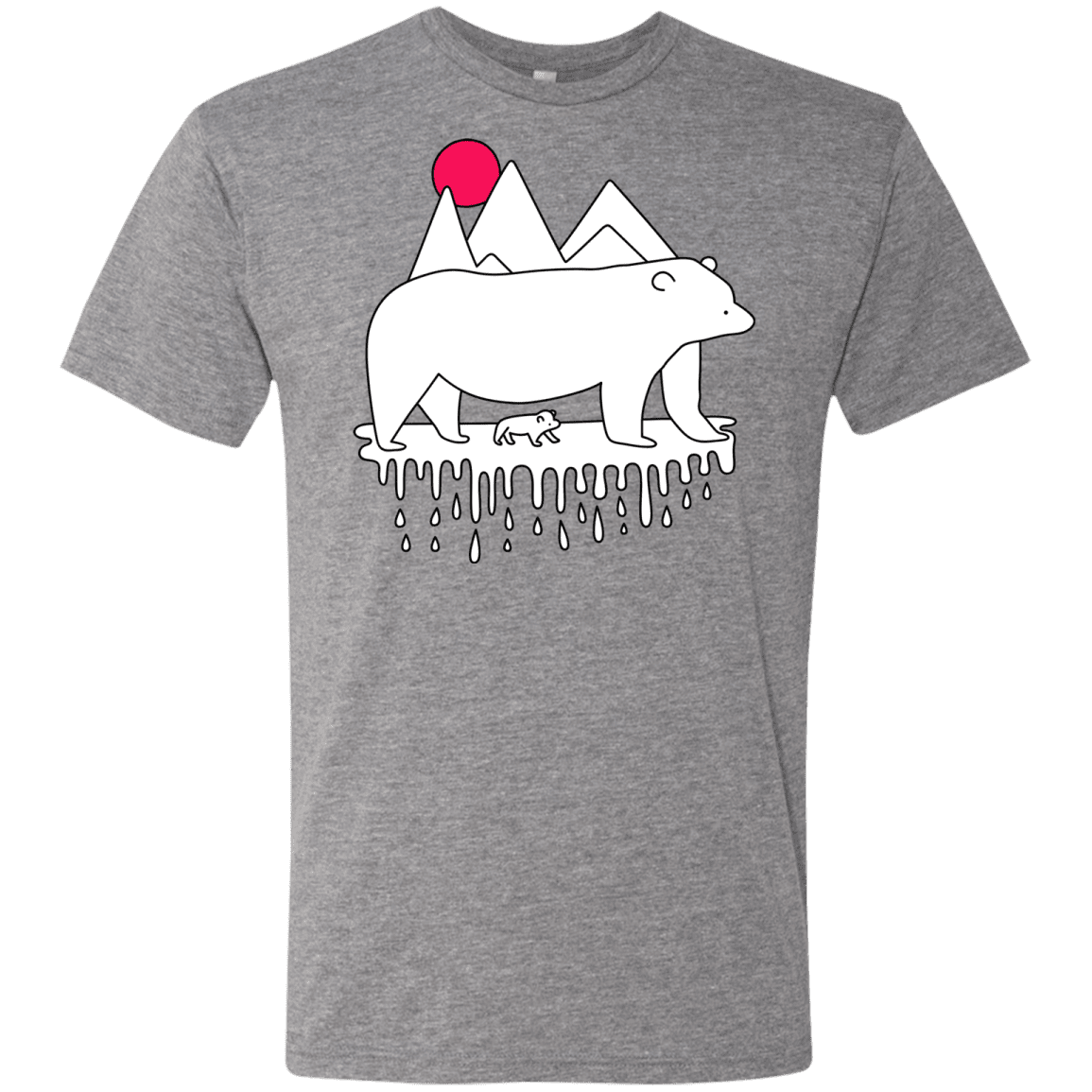 T-Shirts Premium Heather / S Polar Bear Family Men's Triblend T-Shirt