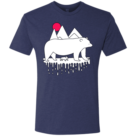 T-Shirts Vintage Navy / S Polar Bear Family Men's Triblend T-Shirt