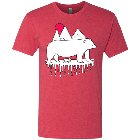 T-Shirts Vintage Red / S Polar Bear Family Men's Triblend T-Shirt