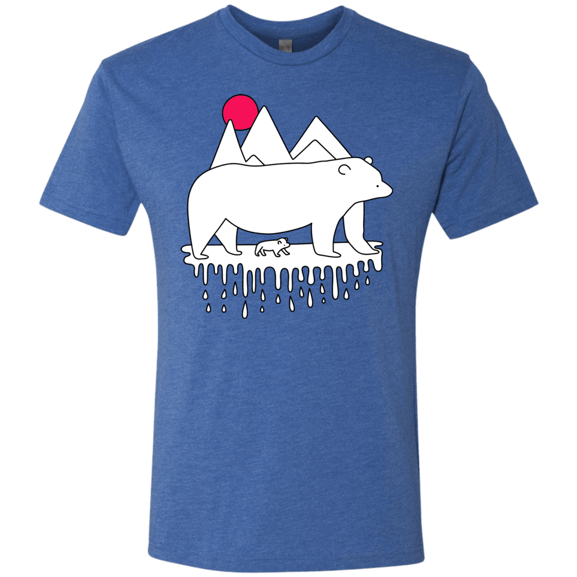T-Shirts Vintage Royal / S Polar Bear Family Men's Triblend T-Shirt