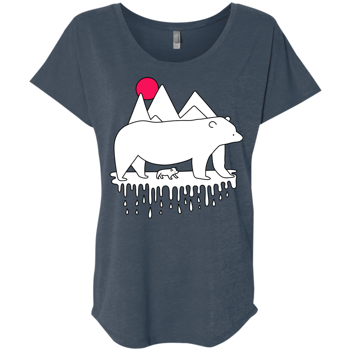 Polar Bear Family Triblend Dolman Sleeve