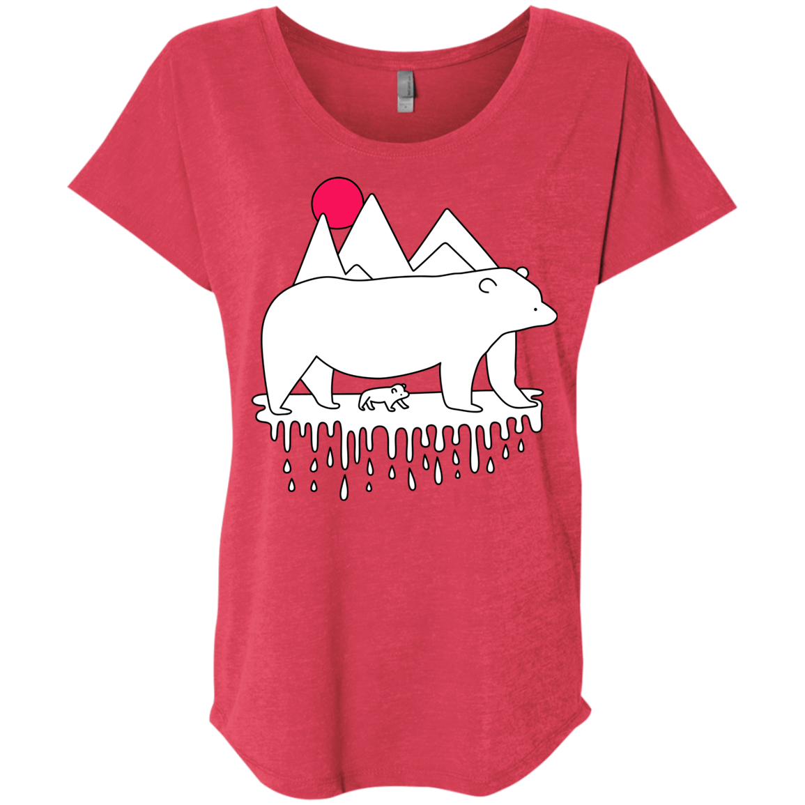 Polar Bear Family Triblend Dolman Sleeve