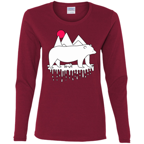 T-Shirts Cardinal / S Polar Bear Family Women's Long Sleeve T-Shirt