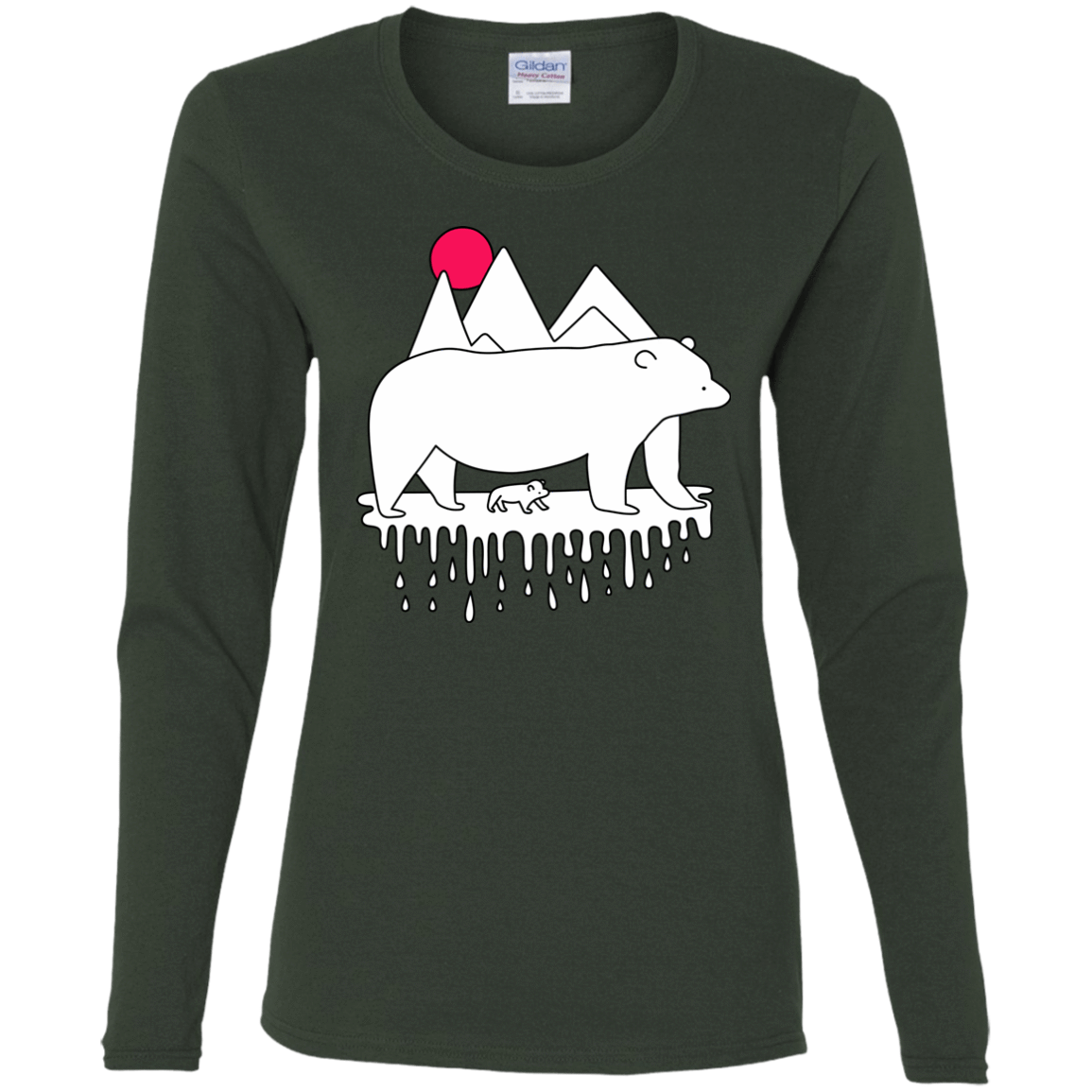 T-Shirts Forest / S Polar Bear Family Women's Long Sleeve T-Shirt