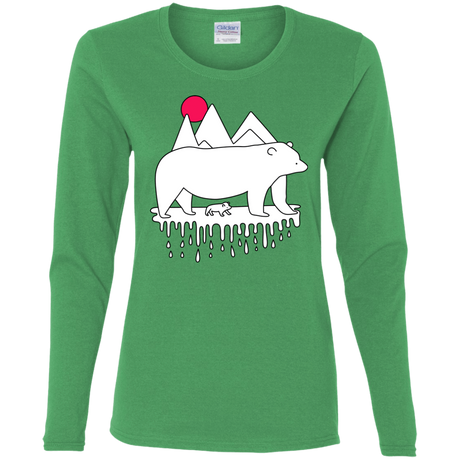 T-Shirts Irish Green / S Polar Bear Family Women's Long Sleeve T-Shirt