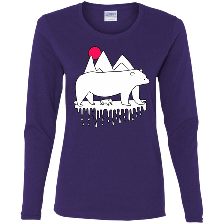 T-Shirts Purple / S Polar Bear Family Women's Long Sleeve T-Shirt