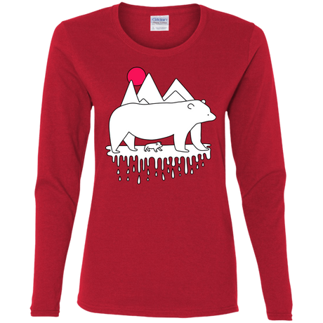 T-Shirts Red / S Polar Bear Family Women's Long Sleeve T-Shirt