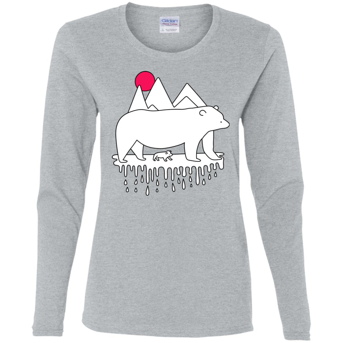 T-Shirts Sport Grey / S Polar Bear Family Women's Long Sleeve T-Shirt