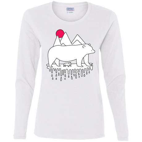 T-Shirts White / S Polar Bear Family Women's Long Sleeve T-Shirt