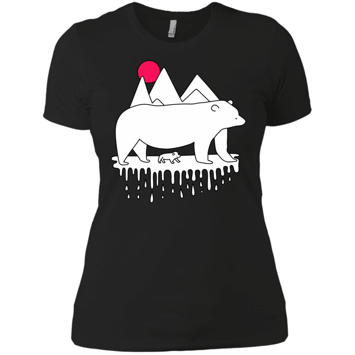 T-Shirts Black / X-Small Polar Bear Family Women's Premium T-Shirt