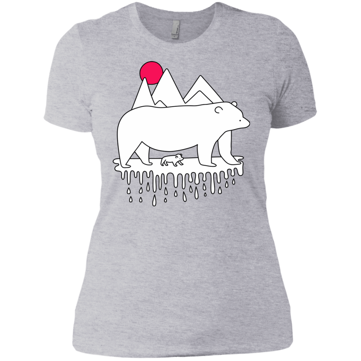T-Shirts Heather Grey / X-Small Polar Bear Family Women's Premium T-Shirt