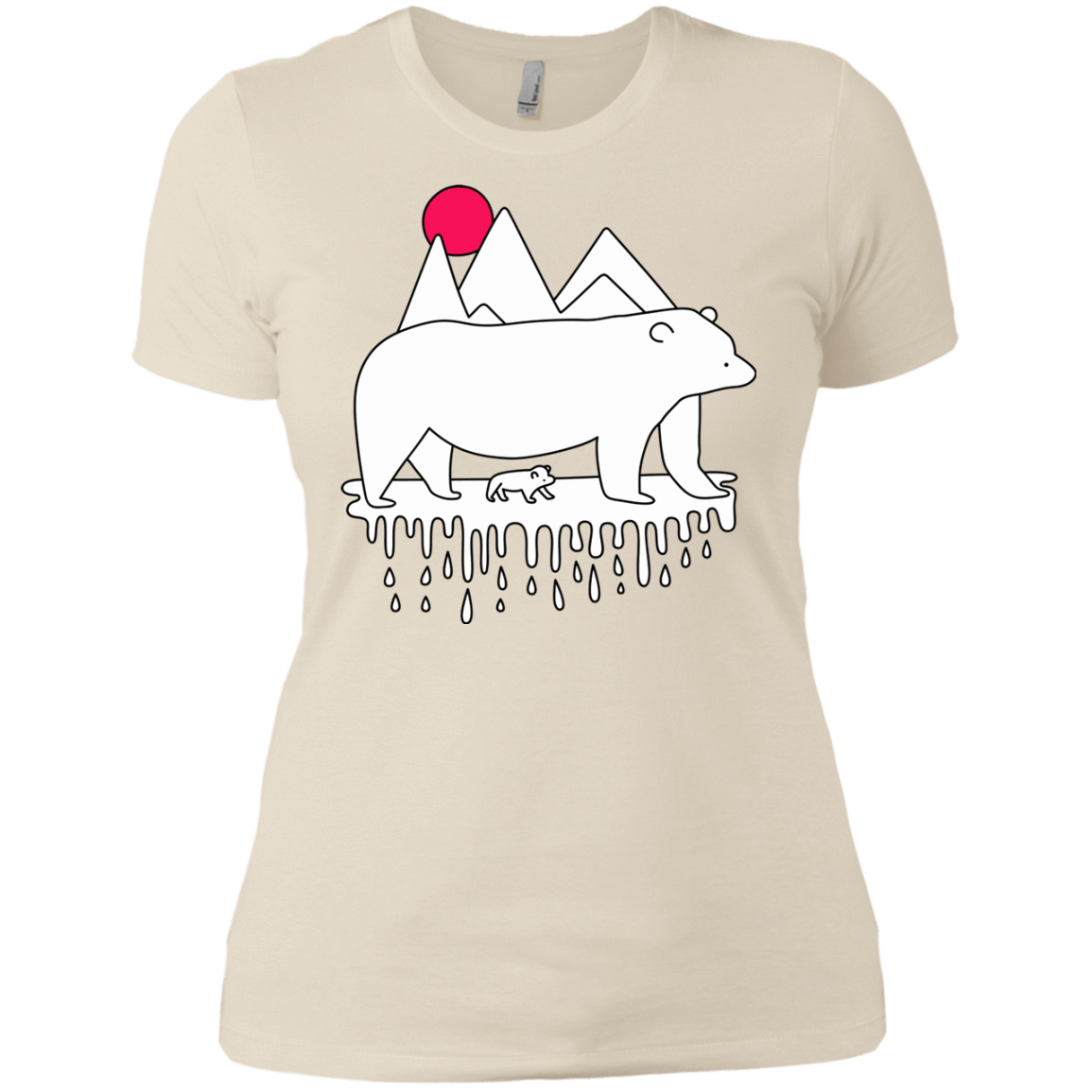 T-Shirts Ivory/ / X-Small Polar Bear Family Women's Premium T-Shirt