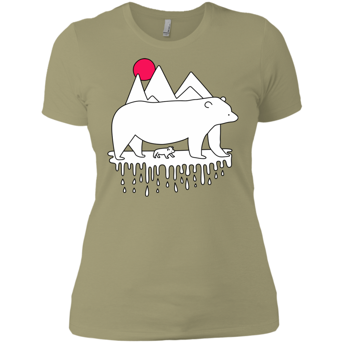 T-Shirts Light Olive / X-Small Polar Bear Family Women's Premium T-Shirt