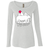 T-Shirts Heather White / S Polar Bear Family Women's Triblend Long Sleeve Shirt