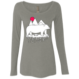 T-Shirts Venetian Grey / S Polar Bear Family Women's Triblend Long Sleeve Shirt