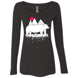 T-Shirts Vintage Black / S Polar Bear Family Women's Triblend Long Sleeve Shirt