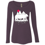 T-Shirts Vintage Purple / S Polar Bear Family Women's Triblend Long Sleeve Shirt